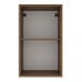 Armário de Cozinha Aéreo 40 cm 1 Porta Rustic/Crema Agata Madesa