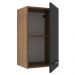 Armário de Cozinha Aéreo 40 cm 1 Porta Rustic/Preto Agata Madesa