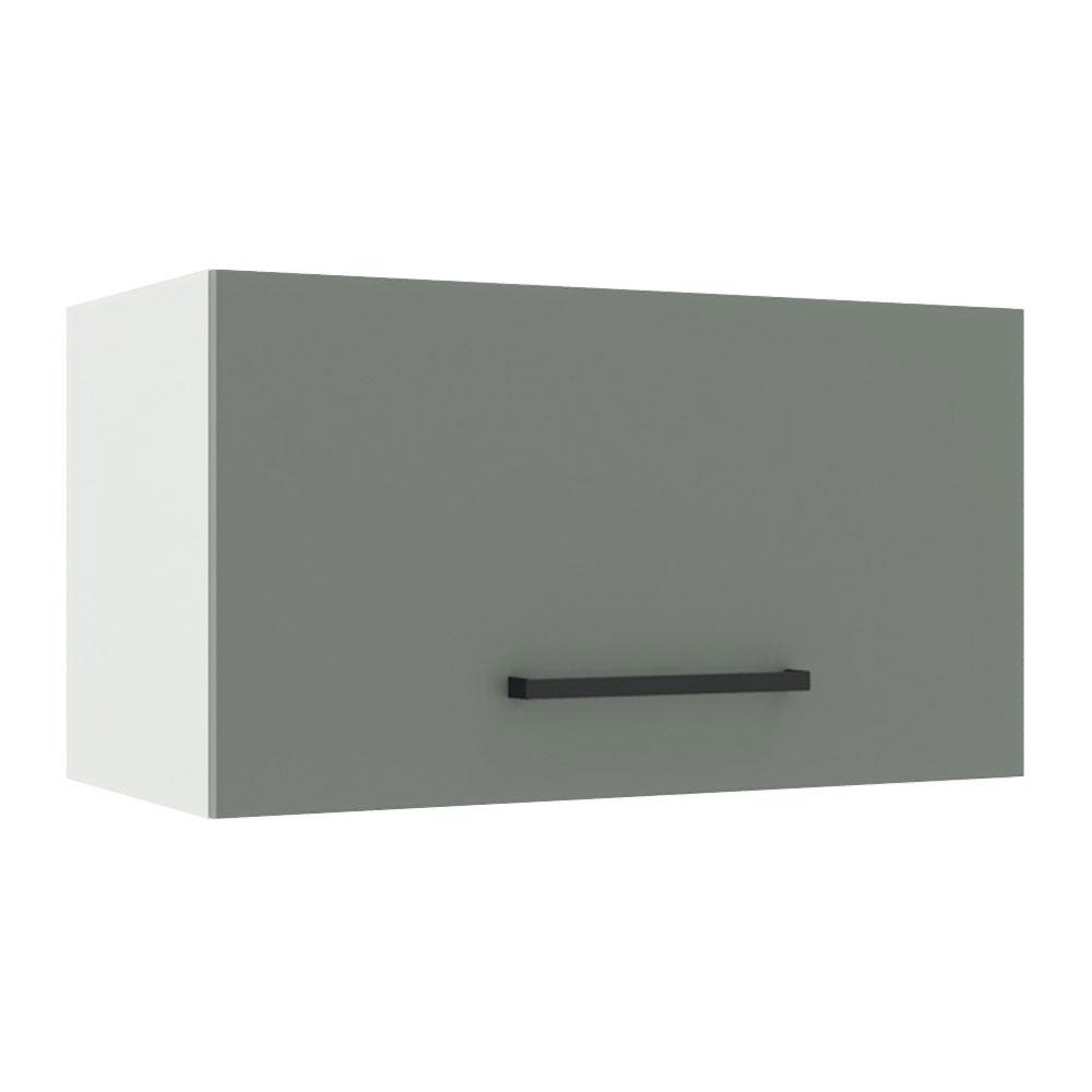 Armário de Cozinha Aéreo 60 cm 1 Porta Basculante Branco/Cinza Agata Madesa