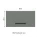 Armário de Cozinha Aéreo 60 cm 1 Porta Basculante Branco/Cinza Agata Madesa
