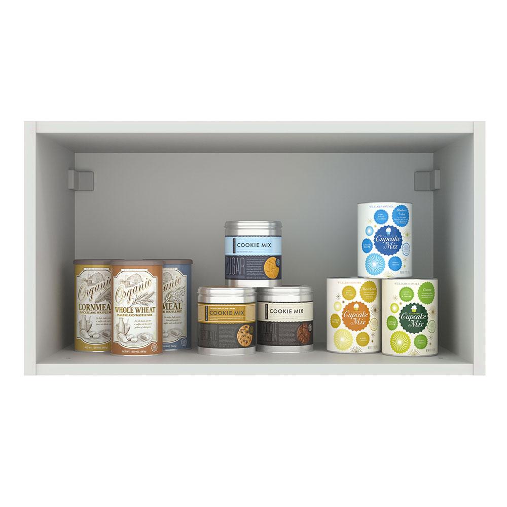 Armário de Cozinha Aéreo 60 cm 1 Porta Basculante Branco/Cinza Agata Madesa