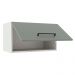 Armário de Cozinha Aéreo 60 cm 1 Porta Basculante Branco/Cinza Agata Madesa