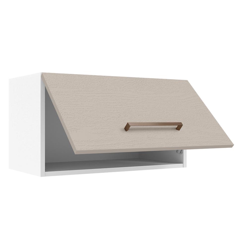 Armário de Cozinha Aéreo 60 cm 1 Porta Basculante Branco/Crema Agata Madesa