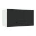 Armário de Cozinha Aéreo 60 cm 1 Porta Basculante Branco/Preto Agata Madesa