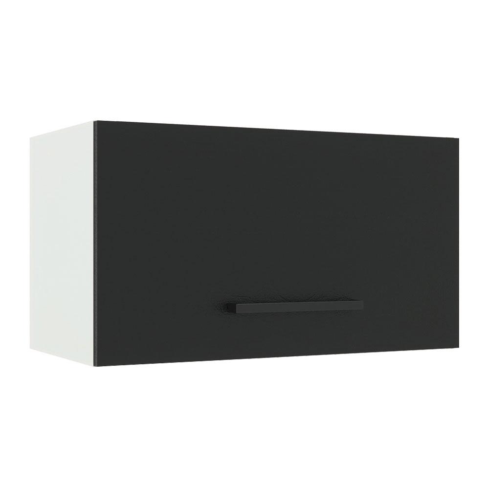 Armário de Cozinha Aéreo 60 cm 1 Porta Basculante Branco/Preto Agata Madesa
