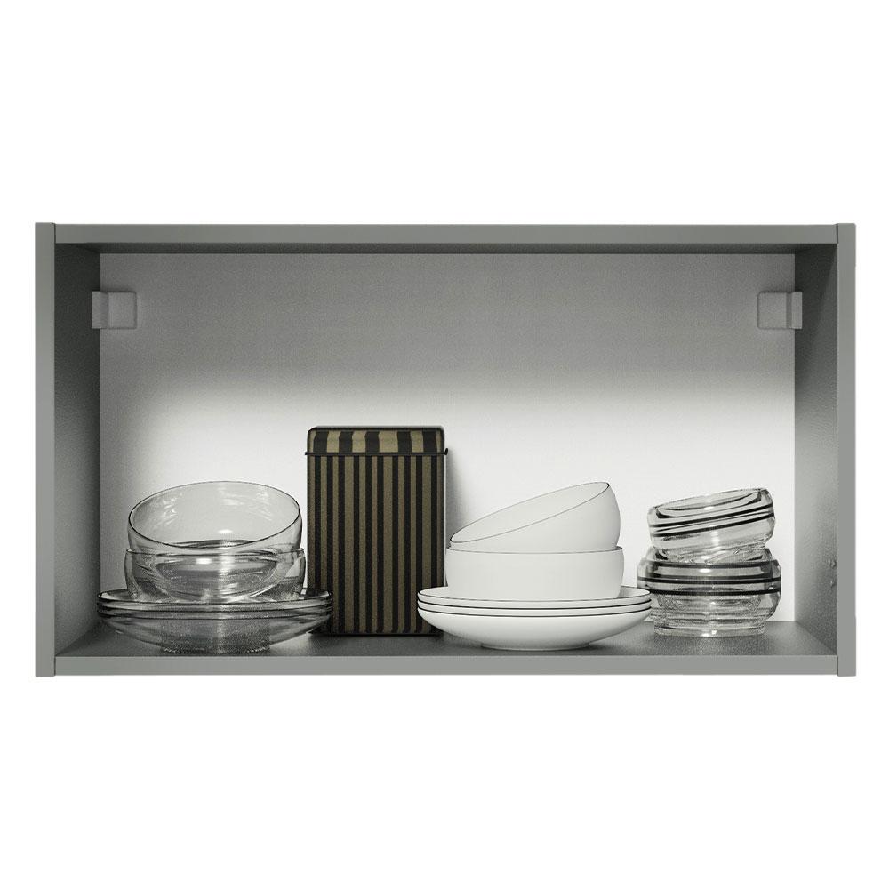 Armário de Cozinha Aéreo 60 cm 1 Porta Basculante Cinza Nice Madesa