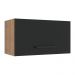 Armário de Cozinha Aéreo 60 cm 1 Porta Basculante Rustic/Preto Agata Madesa