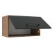 Armário de Cozinha Aéreo 60 cm 1 Porta Basculante Rustic/Preto Agata Madesa