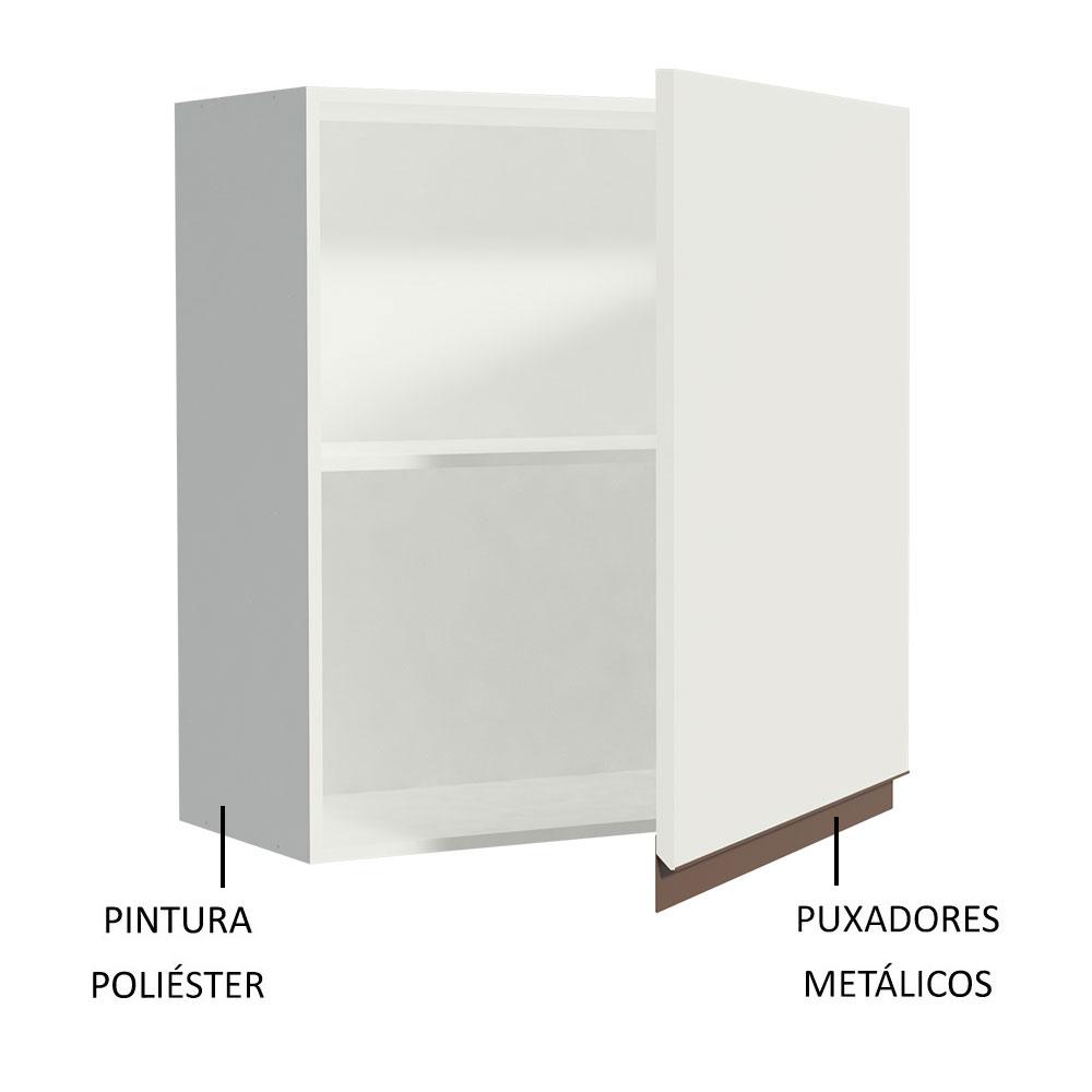 Armário de Cozinha Aéreo 60 cm 1 Porta Branco Reims Madesa