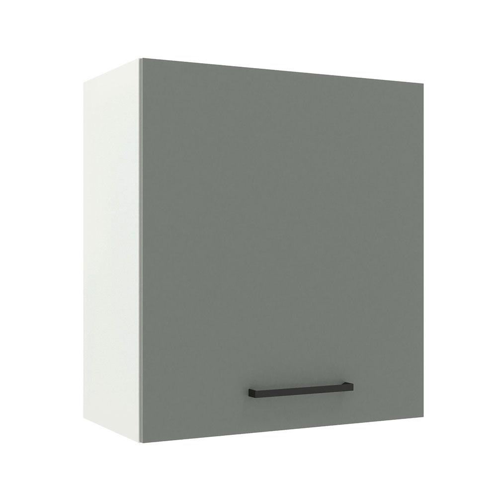 Armário de Cozinha Aéreo 60 cm 1 Porta Branco/Cinza Agata Madesa