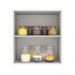 Armário de Cozinha Aéreo 60 cm 1 Porta Branco/Cinza Agata Madesa