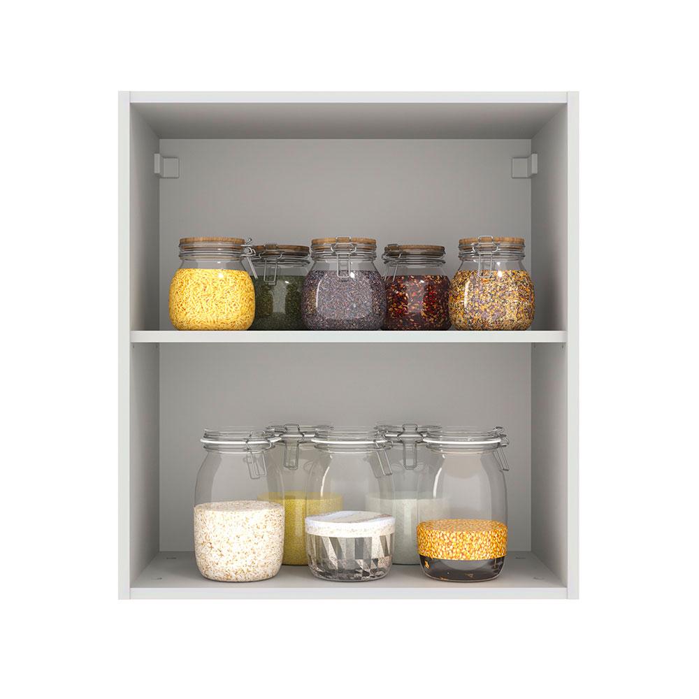 Armário de Cozinha Aéreo 60 cm 1 Porta Branco/Cinza Agata Madesa