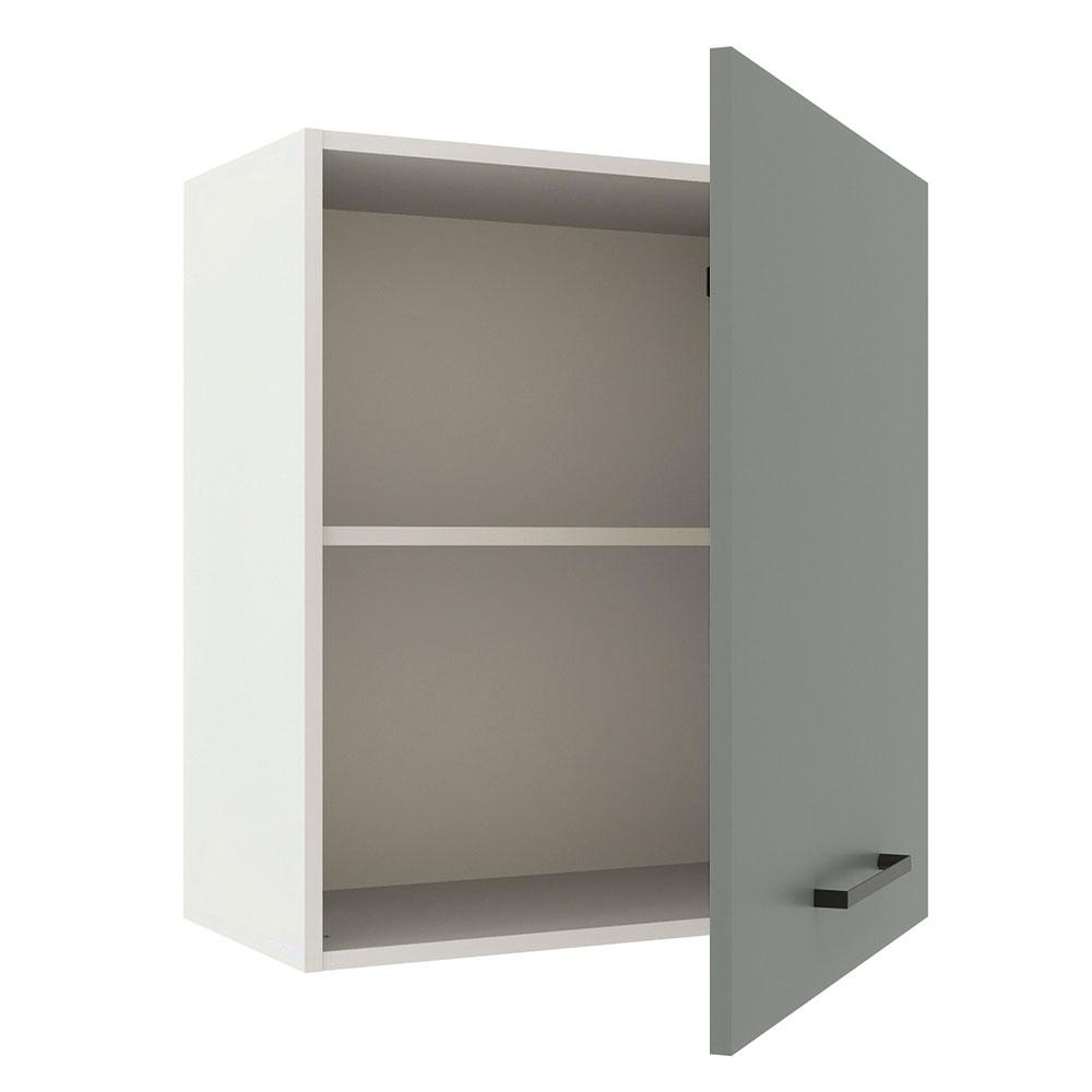 Armário de Cozinha Aéreo 60 cm 1 Porta Branco/Cinza Agata Madesa