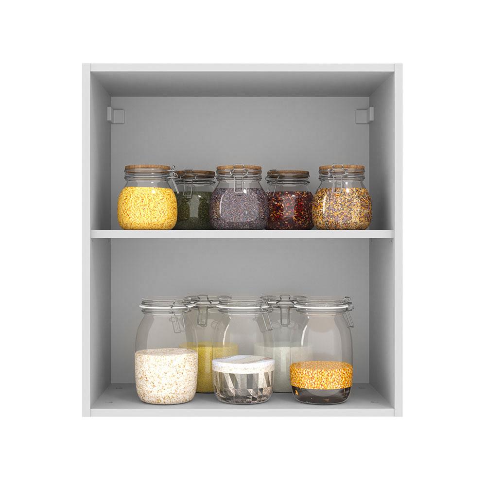 Armário de Cozinha Aéreo 60 cm 1 Porta Branco/Crema Agata Madesa