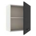 Armário de Cozinha Aéreo 60 cm 1 Porta Branco/Preto Agata Madesa