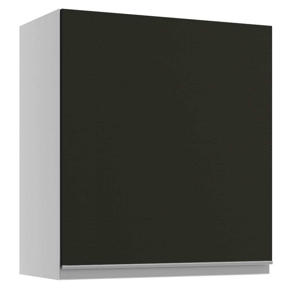 Armário de Cozinha Aéreo 60 cm 1 Porta Branco/Preto Glamy Madesa