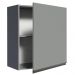 Armário de Cozinha Aéreo 60 cm 1 Porta Cinza Nice Madesa