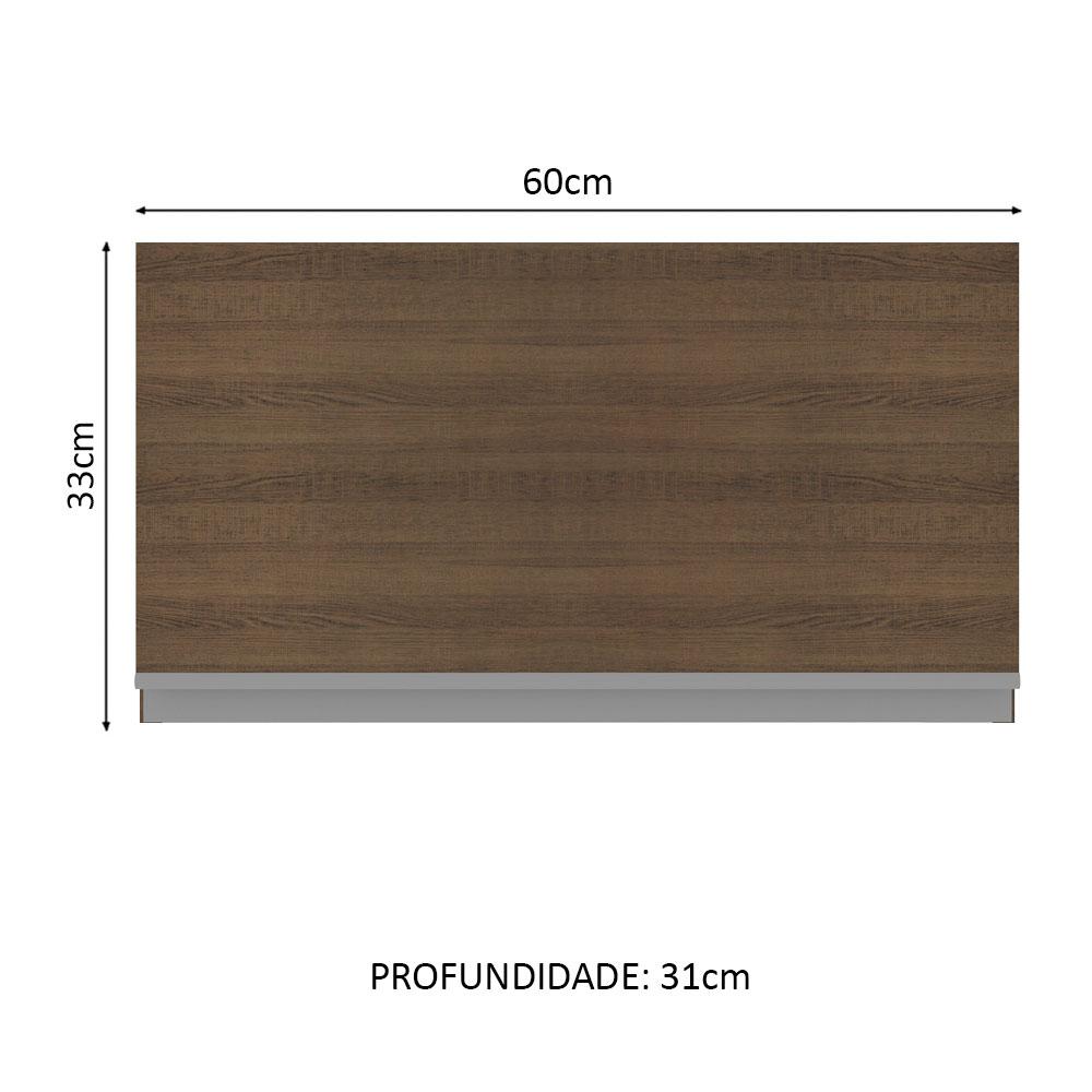 Armário de Cozinha Aéreo 60 cm 1 Porta Rustic Glamy Madesa