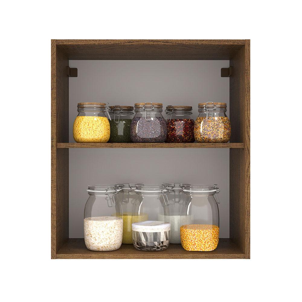 Armário de Cozinha Aéreo 60 cm 1 Porta Rustic/Branco Agata Madesa