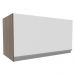 Armário de Cozinha Aéreo 60 cm 1 Porta Rustic/Branco Glamy Madesa