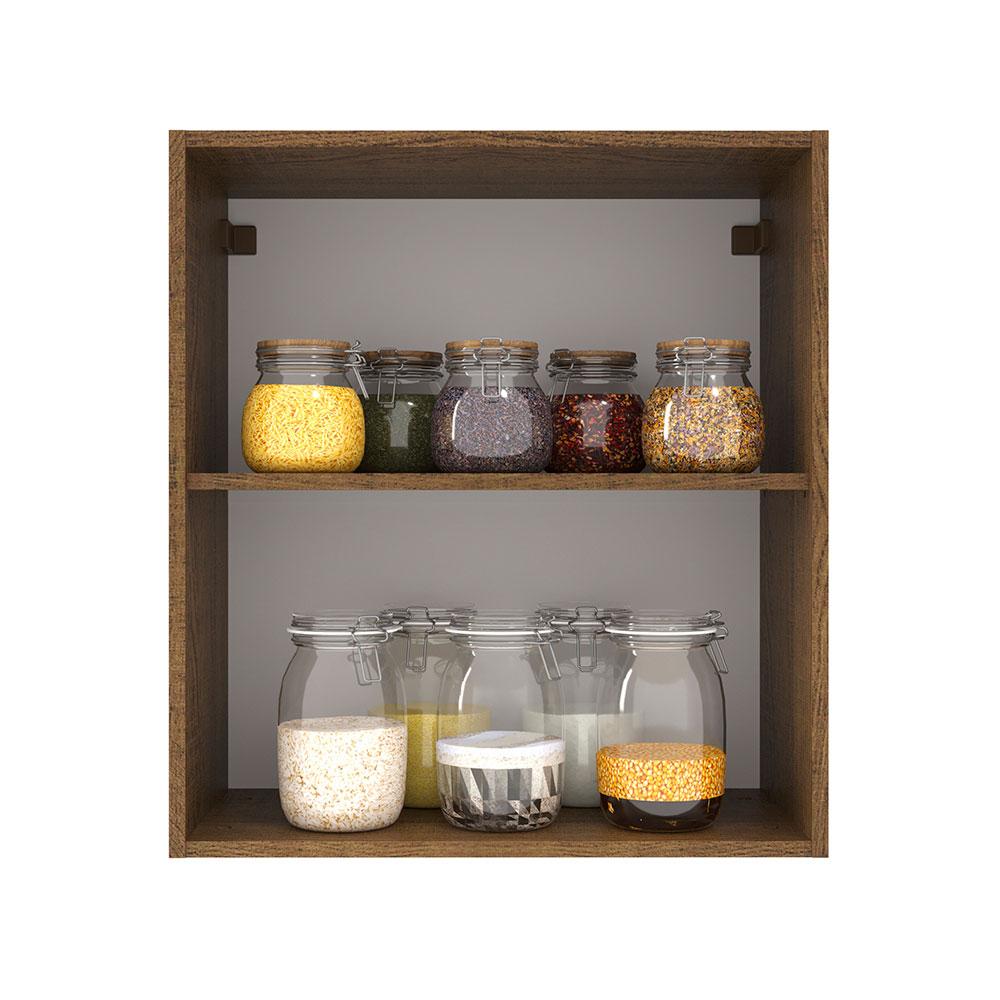 Armário de Cozinha Aéreo 60 cm 1 Porta Rustic/Cinza Agata Madesa