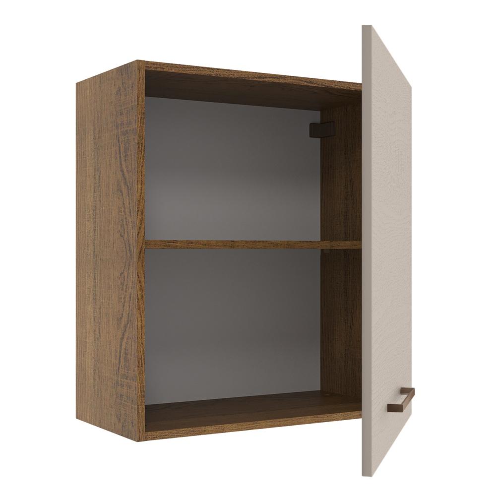 Armário de Cozinha Aéreo 60 cm 1 Porta Rustic/Crema Agata Madesa