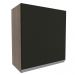 Armário de Cozinha Aéreo 60 cm 1 Porta Rustic/Preto Glamy Madesa