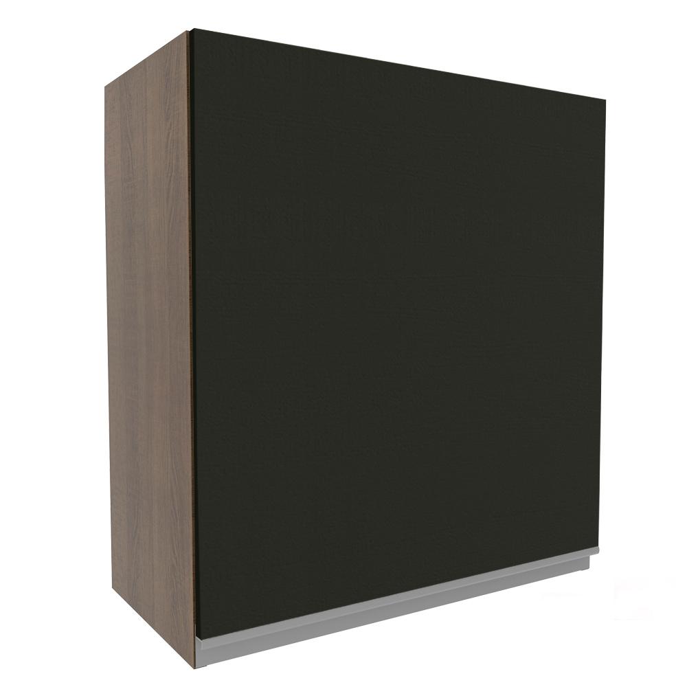 Armário de Cozinha Aéreo 60 cm 1 Porta Rustic/Preto Glamy Madesa