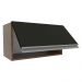 Armário de Cozinha Aéreo 60 cm 1 Porta Rustic/Preto Glamy Madesa