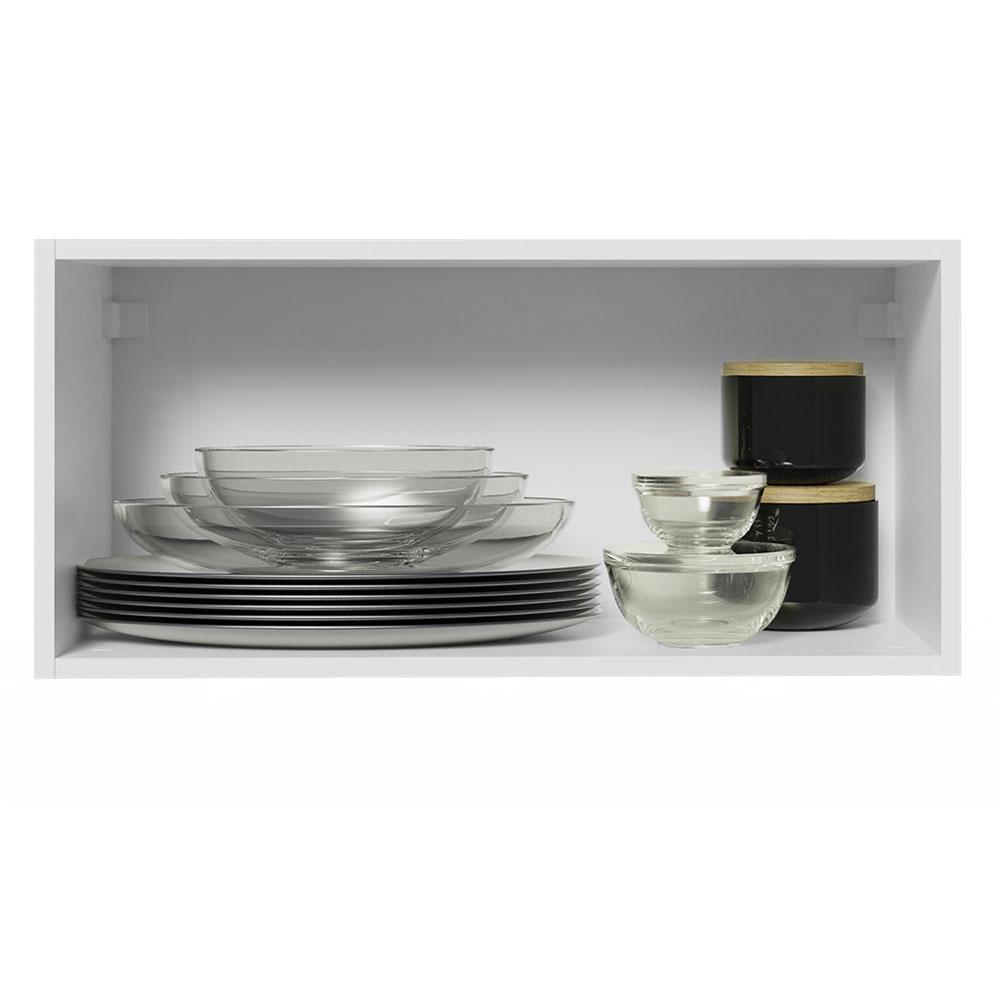 Armário de Cozinha Aéreo 70 cm 1 Porta Basculante Branco/Crema Agata Madesa