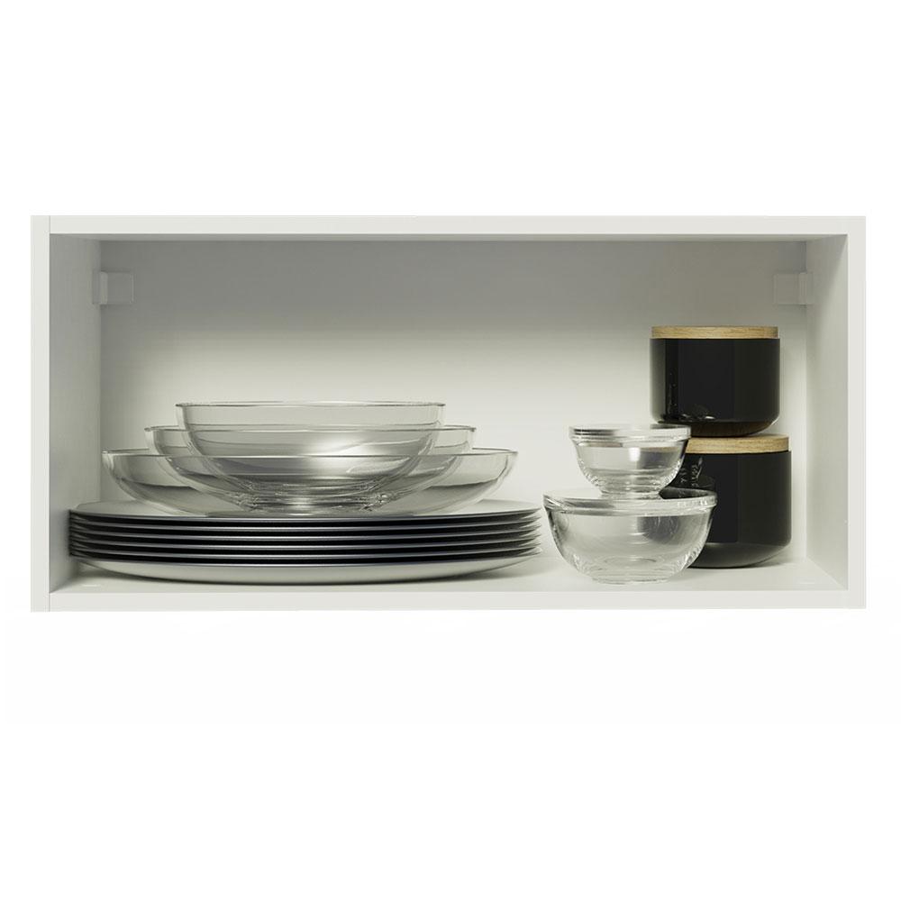 Armário de Cozinha Aéreo 70 cm 1 Porta Basculante Branco/Rustic Glamy Madesa