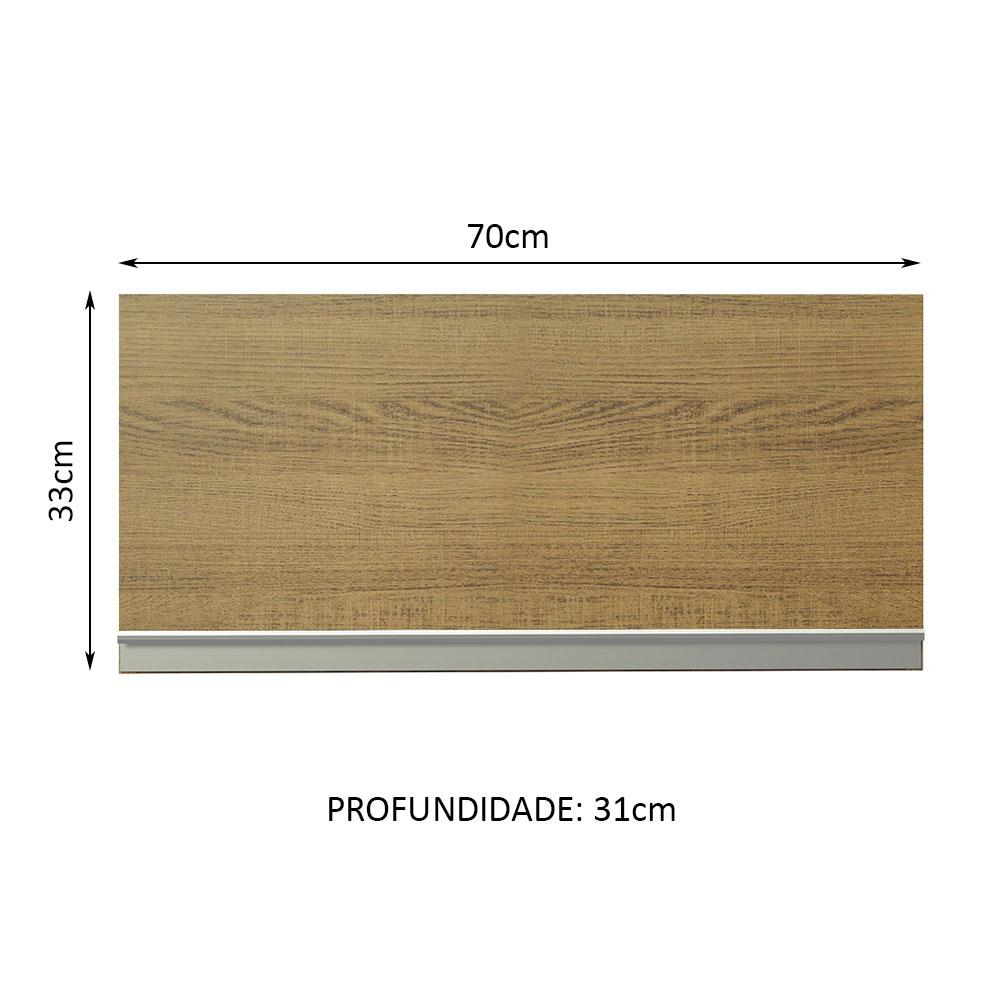Armário de Cozinha Aéreo 70 cm 1 Porta Basculante Rustic Glamy Madesa