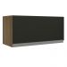Armário de Cozinha Aéreo 70 cm 1 Porta Basculante Rustic/Preto Glamy Madesa
