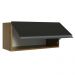 Armário de Cozinha Aéreo 70 cm 1 Porta Basculante Rustic/Preto Glamy Madesa