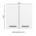 Armário de Cozinha Aéreo 70 cm 2 Portas Branco Agata Madesa