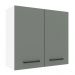Armário de Cozinha Aéreo 70 cm 2 Portas Branco/Cinza Agata Madesa