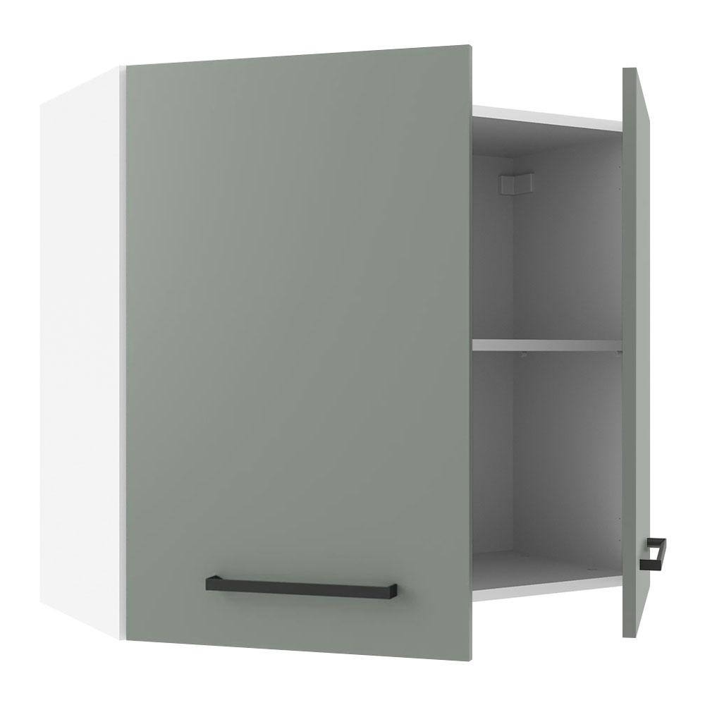 Armário de Cozinha Aéreo 70 cm 2 Portas Branco/Cinza Agata Madesa