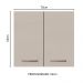 Armário de Cozinha Aéreo 70 cm 2 Portas Branco/Crema Agata Madesa