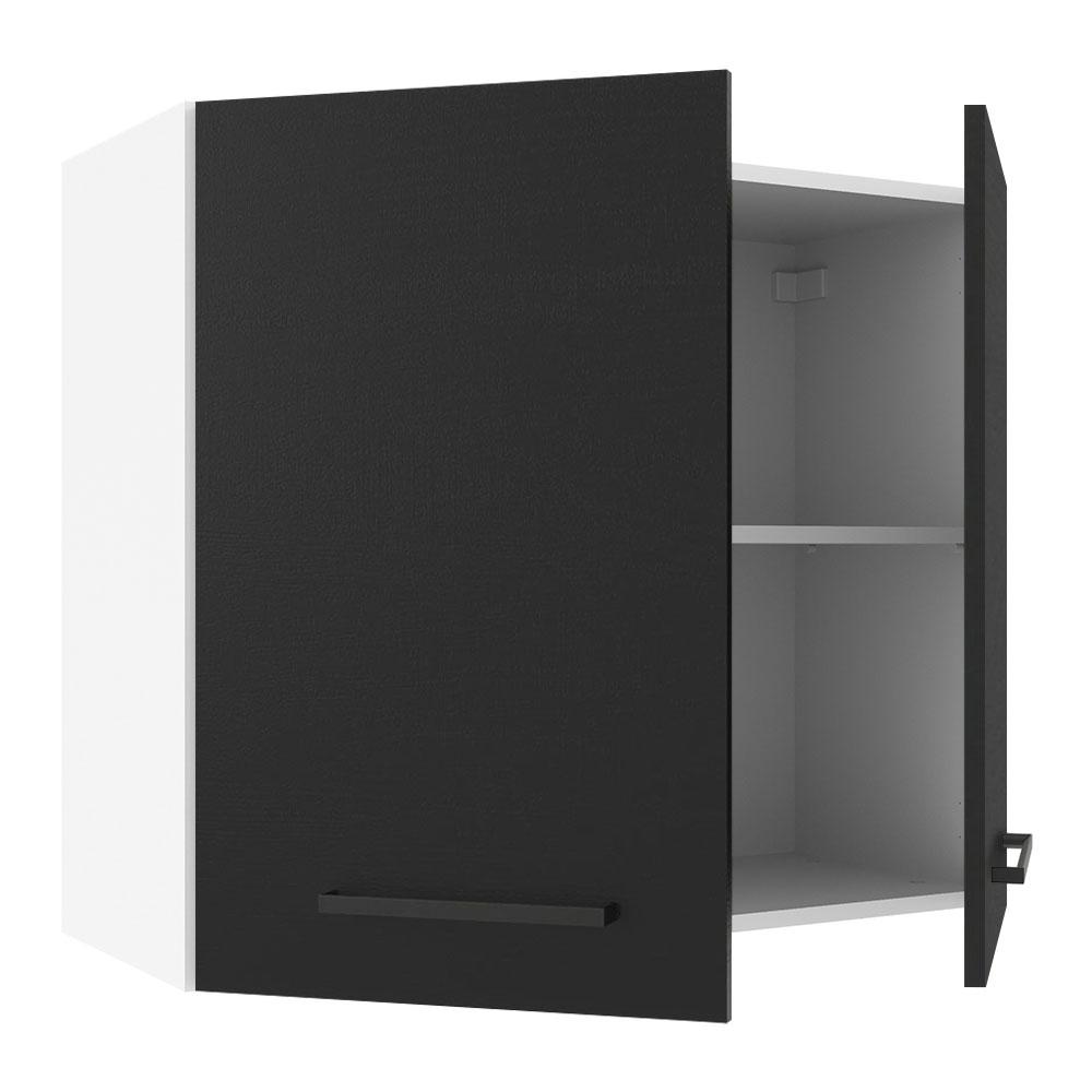 Armário de Cozinha Aéreo 70 cm 2 Portas Branco/Preto Agata Madesa