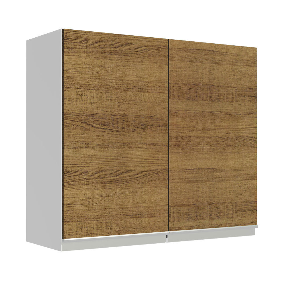 Armário de Cozinha Aéreo 70 cm 2 Portas Branco/Rustic Glamy Madesa