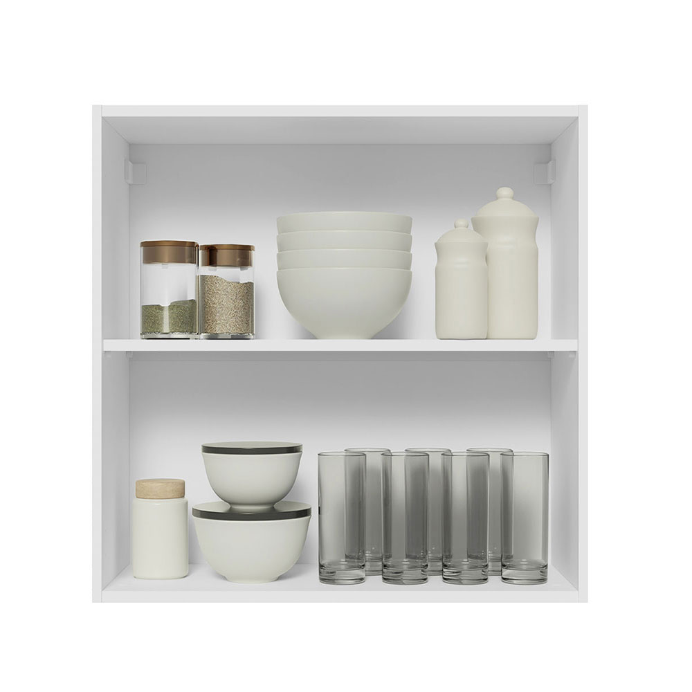 Armário de Cozinha Aéreo 70 cm 2 Portas Branco/Rustic Glamy Madesa