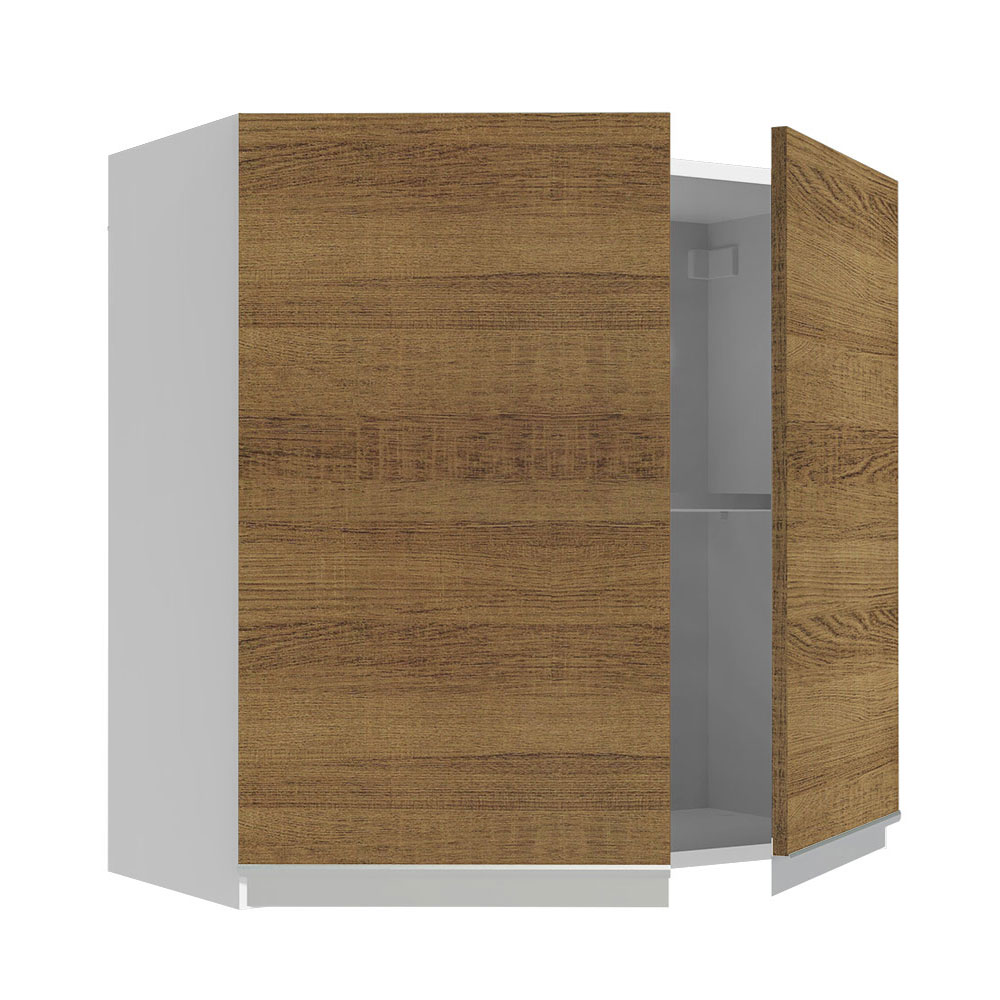 Armário de Cozinha Aéreo 70 cm 2 Portas Branco/Rustic Glamy Madesa