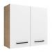 Armário de Cozinha Aéreo 70 cm 2 Portas Rustic/Branco Agata Madesa