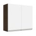 Armário de Cozinha Aéreo 70 cm 2 Portas Rustic/Branco Glamy Madesa