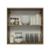 Armário de Cozinha Aéreo 70 cm 2 Portas Rustic/Branco Glamy Madesa
