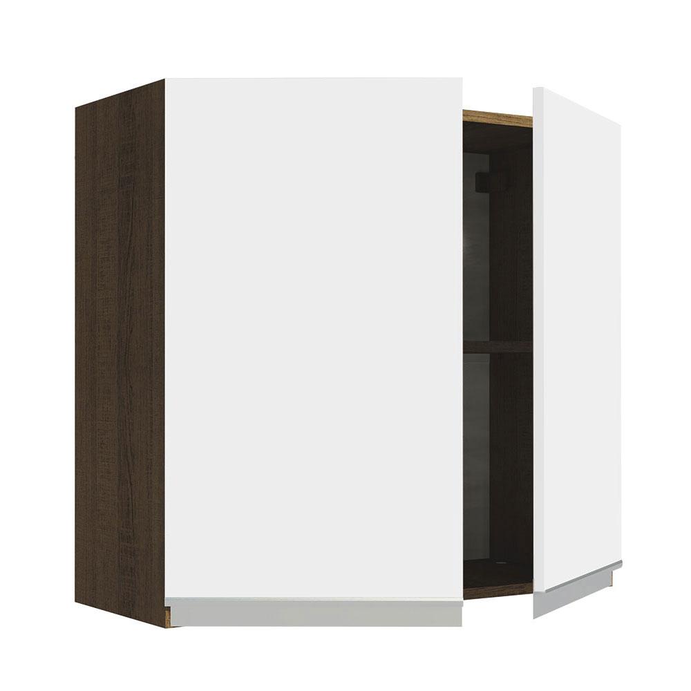 Armário de Cozinha Aéreo 70 cm 2 Portas Rustic/Branco Glamy Madesa