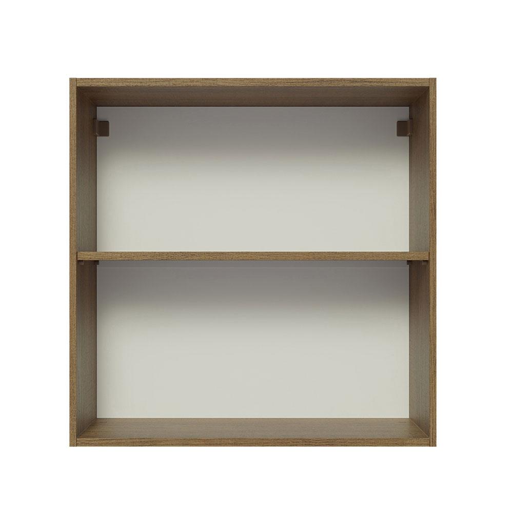 Armário de Cozinha Aéreo 70 cm 2 Portas Rustic/Branco Glamy Madesa
