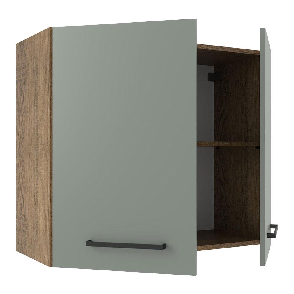 Armário de Cozinha Aéreo 70 cm 2 Portas Rustic/Cinza Agata Madesa