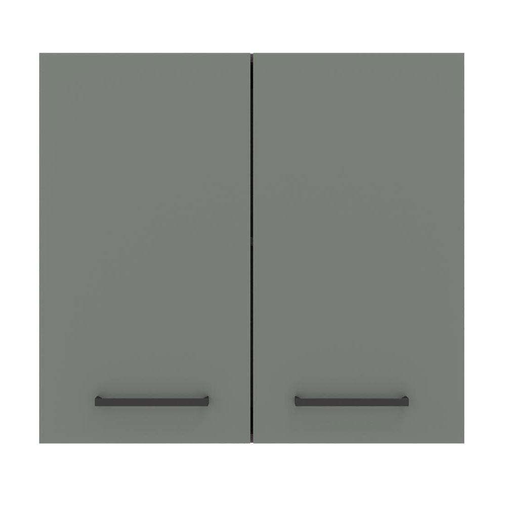 Armário de Cozinha Aéreo 70 cm 2 Portas Rustic/Cinza Agata Madesa