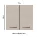 Armário de Cozinha Aéreo 70 cm 2 Portas Rustic/Crema Agata Madesa